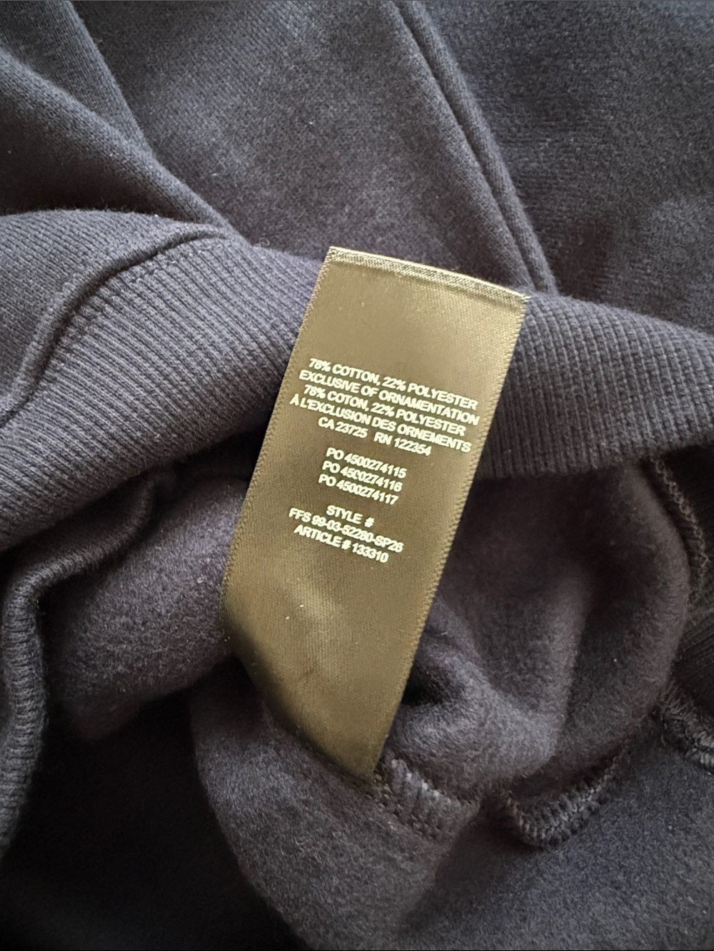 Aritzia Admiral New Cozy Sweatfleece Mega Crew Sweatshirt L - Picture 6 of 6
